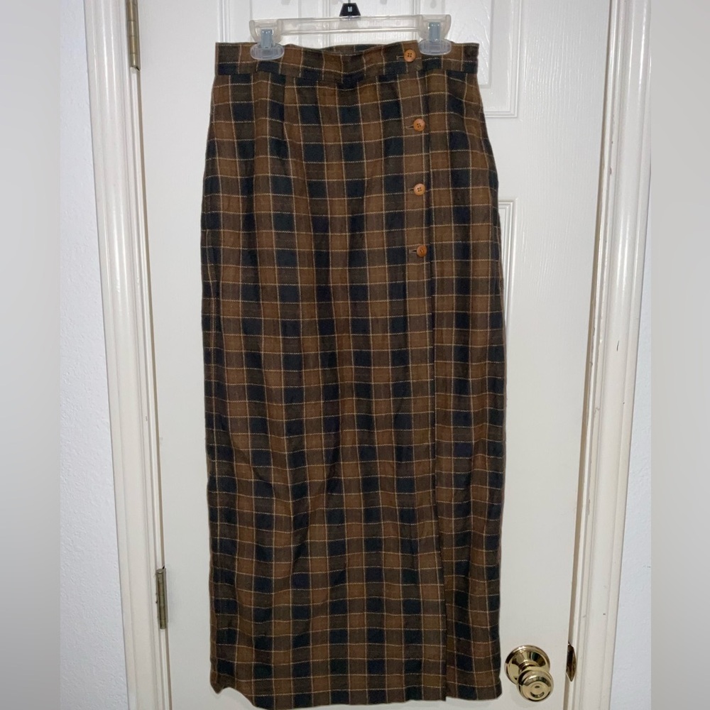 Vtg J Crew Plaid Skirt, size 6
